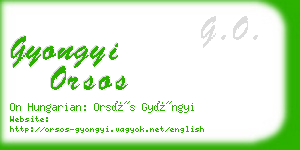 gyongyi orsos business card